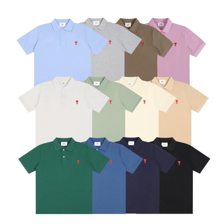 เสื้อโปโลปักลายหัวใจขนาดเล็กอเนกประสงค์ขั้นพื้นฐานคลาสสิก ราคา ถูกที่สุด ดีลบีเคเค