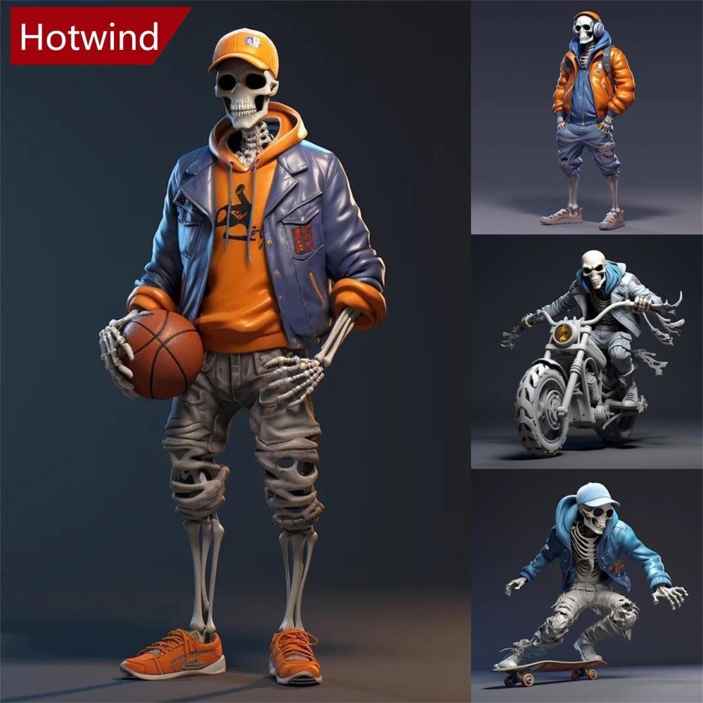 Hotwind ฮาโลวีน Skull รถการ์ตูนแขวนกระจกมองหลังตกแต่งภายใน Key กระเป๋าเป้สะพายหลังอุปกรณ์เสริม C5U7