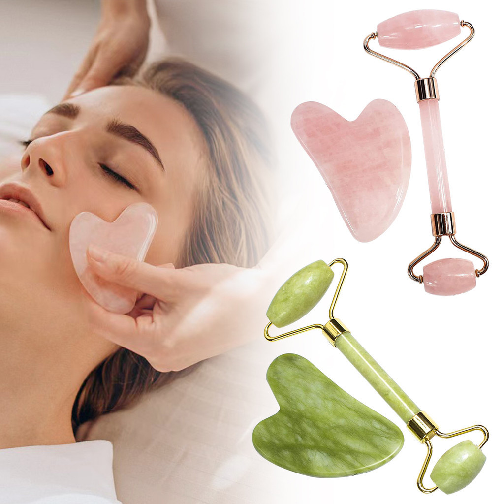 1 ชุด Gua Sha Face Massager Roller พลาสติก Scraper Roller นวดสําหรับ Facial Gouache Lift Body Slimming Guasha คอ Skin Care เครื่องมือ