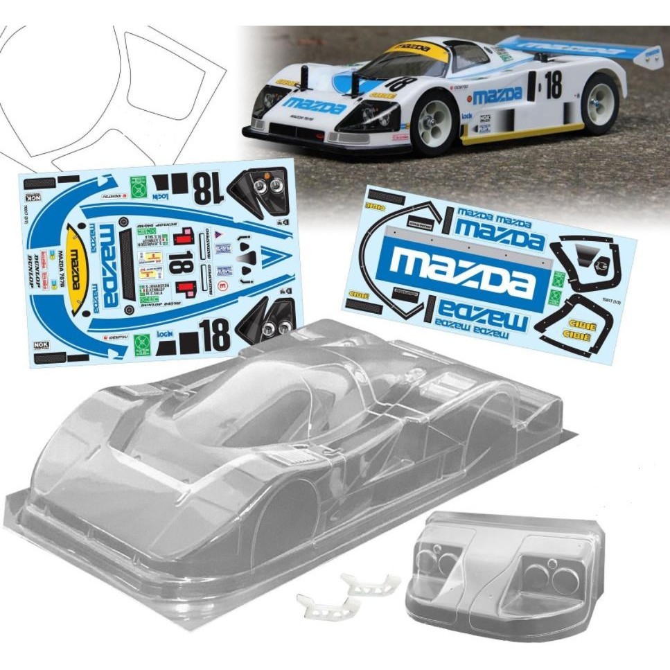 TC017 1/10 Flat Running Drift Car Shell Mazda Mazda 787B Car Shell#18 เคนเนดี้ เคนเนดี้