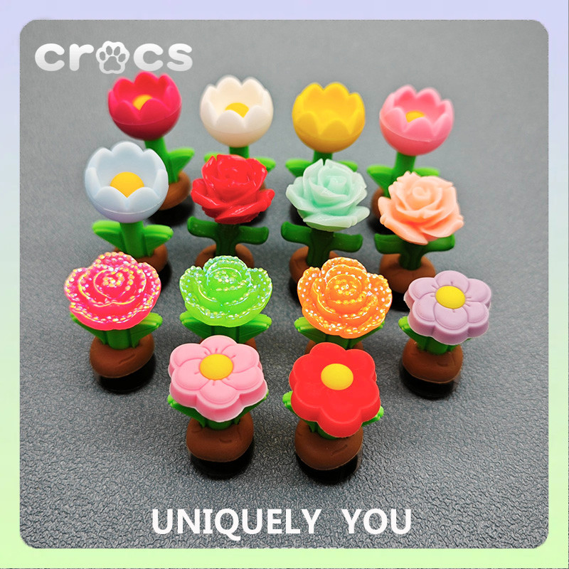 jibbitz crocs 3D flower pot jibbitz crocs เกาหลี crocs jibbitz jibbitz crocs ของแทั