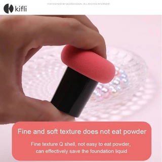 【kifli1】พัฟฟองน้ําแต่งหน้า รูปหัวเห็ด พร้อมกล่องเก็บ สําหรับผู้หญิง-KI