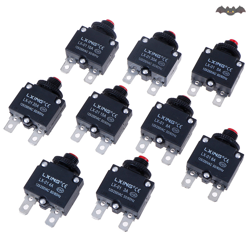[PE] Circuit Breaker Overload Protector Switch Fuse 3A 4A 5A 6A 8A 10A 15A 20A 30A TH