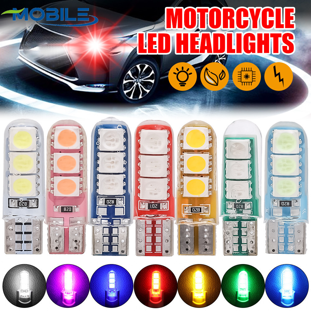 [ ที่โดดเด่น ] ที10 5050 6SMD ไฟรถยนต์ - ไฟเครื่องหมายด้านข้าง - นํา ไฟแสดงสถานะความกว้าง - หลอดไฟป้ายทะเบียนประตู - โคมไฟเตือนขับรถกลางคืน - สําหรับรถมอเตอร์ไซ