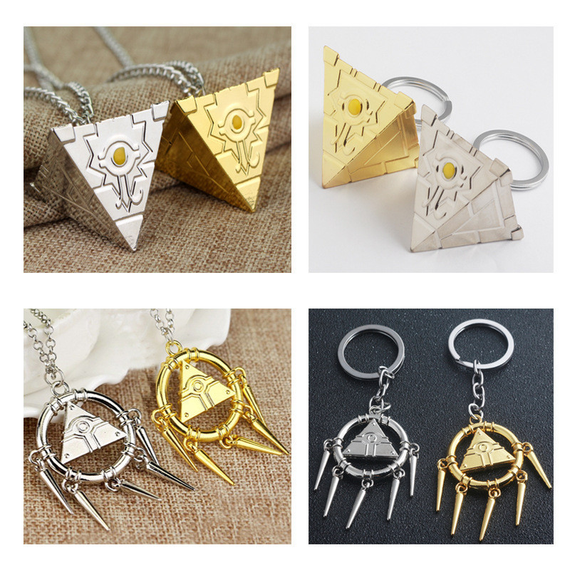 อะนิเมะ Yu-Gi-Oh พวงกุญแจ Yugi Muto ขนาดใหญ่ 3D Millenium ปริศนา Millennium ล้อภูมิปัญญาจี้สําหรับแฟนๆเครื่องประดับของขวัญ