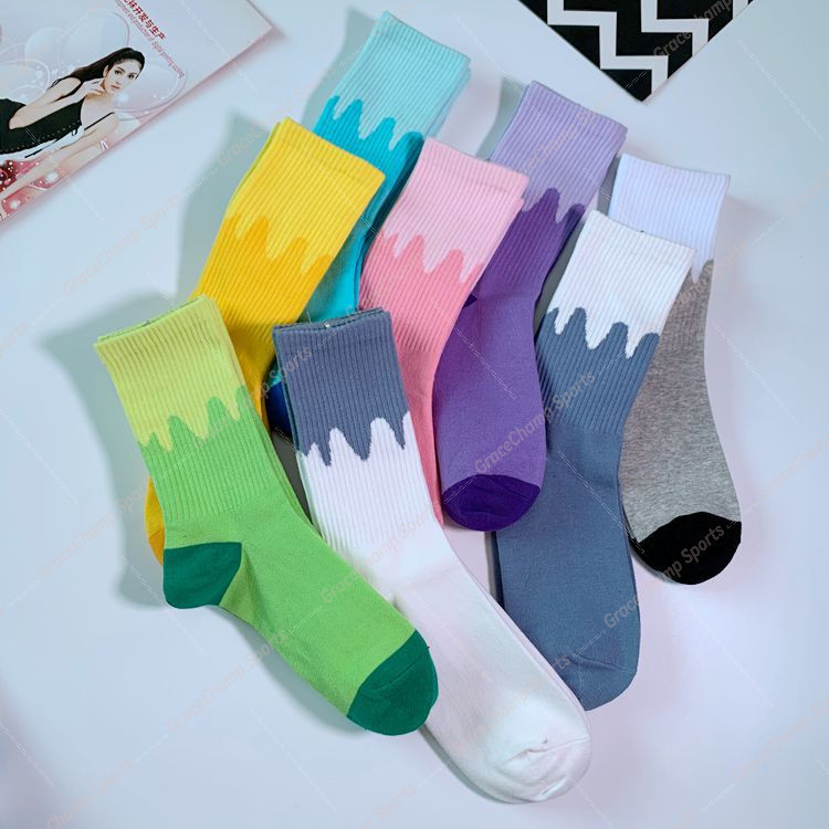 1 อากาศ ถุงเท้าธรรมดาถุงเท้าลูกเรือสําหรับผู้ชาย/ผู้หญิงแฟชั่นสเก็ตบอร์ดถุงเท้านักเรียน - รูปที่ 2