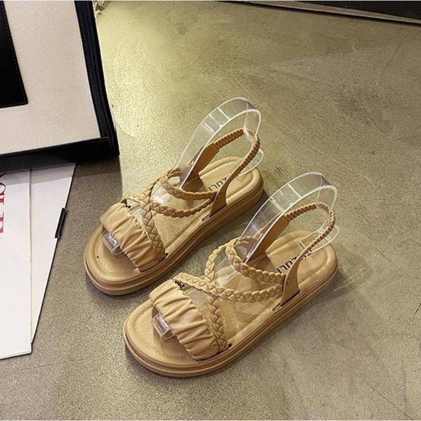 🚚 พร้อมส่ง🚚รองเท้าแตะแบบสวมสองตอนรุ่นใหม่ นุ่ม แตะรัดส้นรุ่น X012 - รูปที่ 4