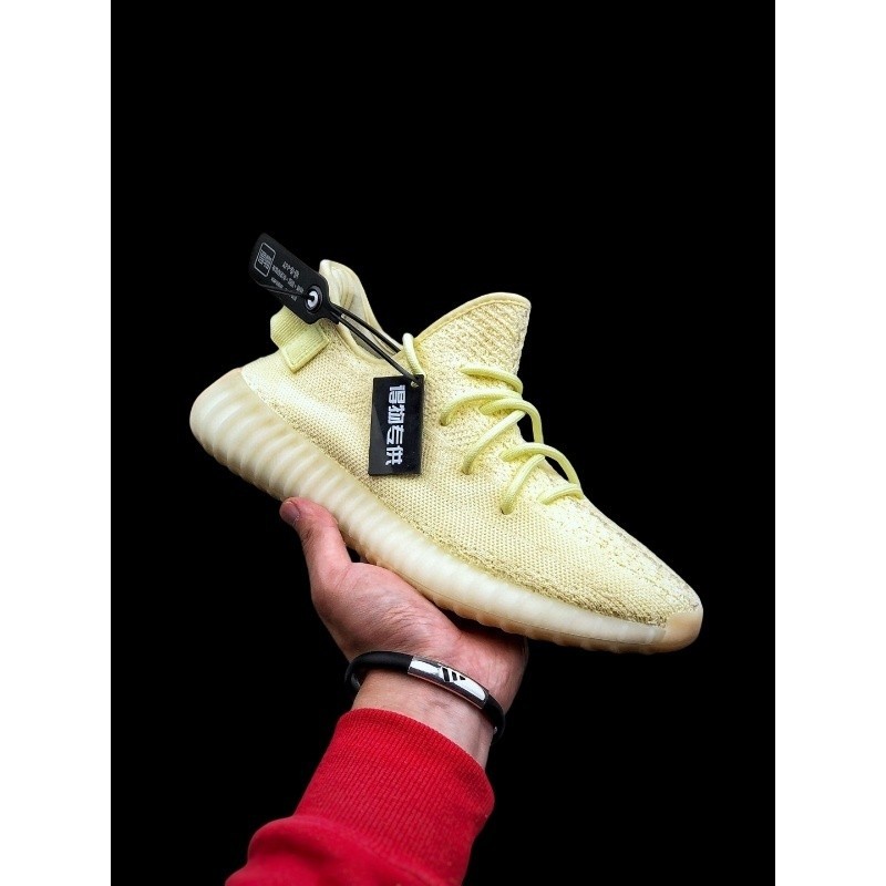 [ต้นฉบับและมีจำหน่าย] Yeezy BOOST 350 V2 'butter' NBA unisex รองเท้าบาสเก็ตบอลรองเท้าผ้าใบรองเท้าเทน