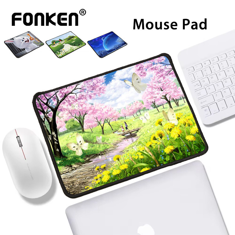 Fonken แผ่นรองเมาส์ความงามลื่นโต๊ะตารางเสื่อพื้นผิว Mousepad สําหรับสํานักงานบ้านคอมพิวเตอร์แล็ปท็อปเดสก์ท็อป Pad