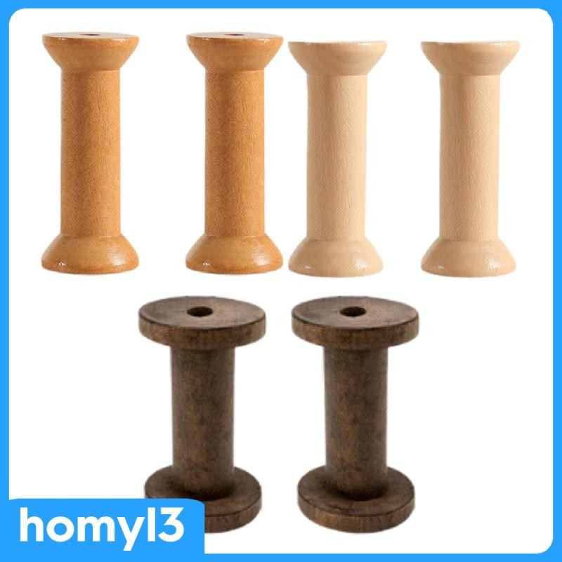 [Homyl3] 2x ไม้สปูลไม้เย็บปักถักร้อยโครงการไม้, สายไฟ 3.1 นิ้วลวดกระสวยทอผ้า
