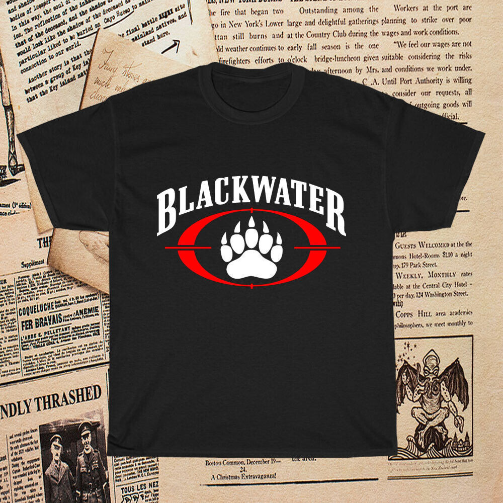 เสื้อยืดผู้ชายโลโก้ Blackwater ใหม่ตลก