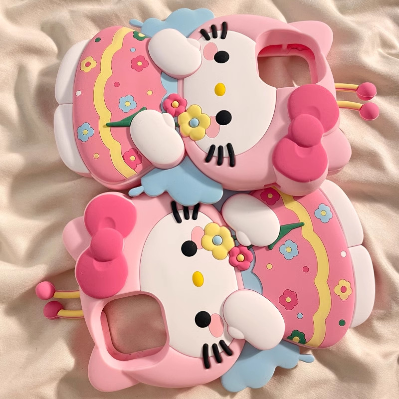 3d bowknot Hello Kitty ปลอกสําหรับ Vivo X200FE Y27S Y36 Y27 4G Y77 Y76 Y75 Y72 5G Y21 Y31 2021 Y21S Y33S Y33T Y20 Y20 Y20 Y20i Y20s Y20s Y20s Y20s Y20s Y20s Y20s Y20s Y20s Y12Aการ์ตูนผึ้งเคสโทรศัพท์ซิลิโคนน่ารักTPUดอกไม้