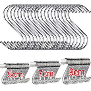 10/30 ชิ้นตะขอรูปตัว S - ตะขอแขวนรางสแตนเลส - ตะขอ S Home Or…