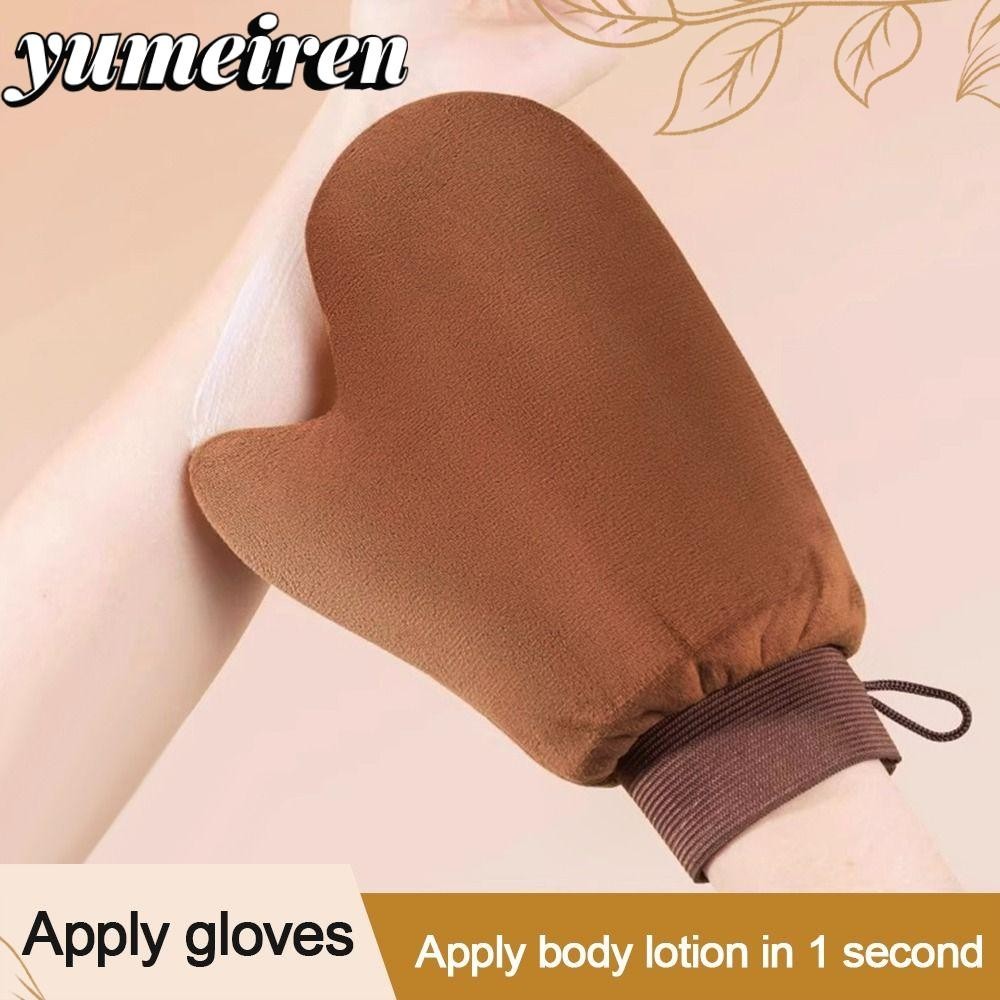 Yumeiren โลชั่น Applicator, นํากลับมาใช้ใหม่ Sunless ปลอม Tan Self Tanner Mitt, ล้างทําความสะอาดได้สองด้าน Body Face Self Tan ถุงมือ