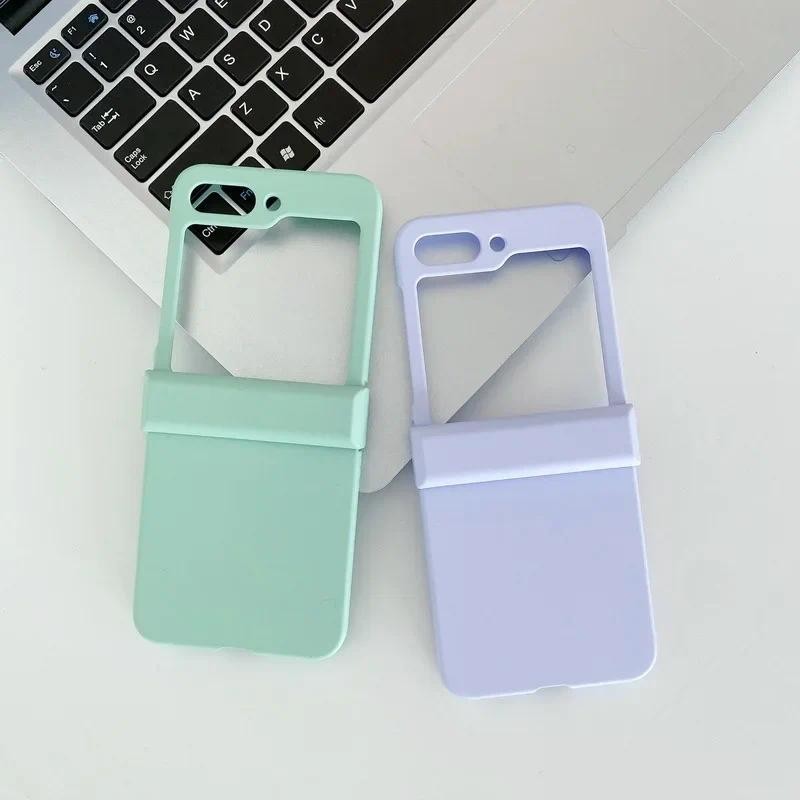 Luken PC ซิลิโคนนุ่มเคสโทรศัพท์สําหรับ Samsung Galaxy Z Flip 6 5 4 Flip3 Flip4 Flip5 Flip6 OPPO ค้นหา N2 Flip N3 Flip Anti Drop บานพับป้องกันกันกระแทก