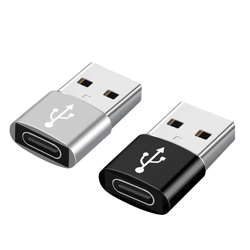 อะแดปเตอร์แปลง USB เป็น Type C ปลั๊กอะแดปเตอร์ USB 2.0 สําหรับ iPhone Samsung อะแดปเตอร์คอมพิวเตอร์ขนาดเล็กแบบพกพาตัวแปลงโทรศัพท์มือถือ