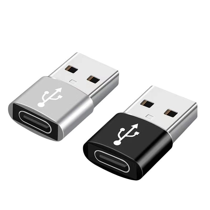 อะแดปเตอร์แปลง USB เป็น Type C ปลั๊กอะแดปเตอร์ USB 2.0 สําหรับ iPhone Samsung อะแดปเตอร์คอมพิวเตอร์ขนาดเล็กแบบพกพาตัวแปลงโทรศัพท์มือถือ