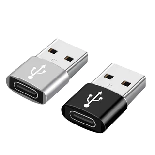 อะแดปเตอร์แปลง USB เป็น Type C ปลั๊กอะแดปเตอร์ USB 2.0 สําหรับ iPhone Samsung อะแดปเตอร์คอมพิวเตอร์ขนาดเล็กแบบพกพาตัวแปลงโทรศัพท์มือถือ