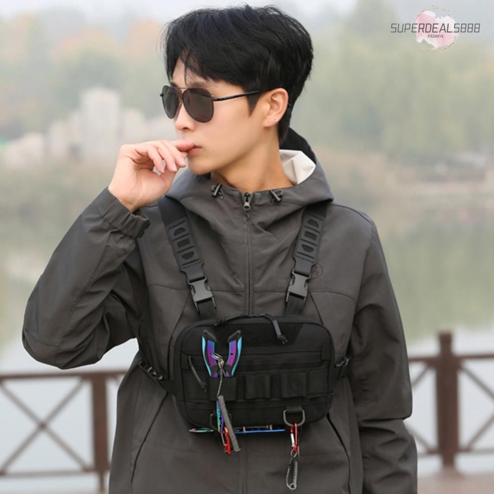 Climbing Camping Backpack กระเป๋าเป้เสื้อกั๊กเดินทางความจุขนาดใหญ่สําหรับกีฬากลางแจ้ง [SuperDeals888.th]