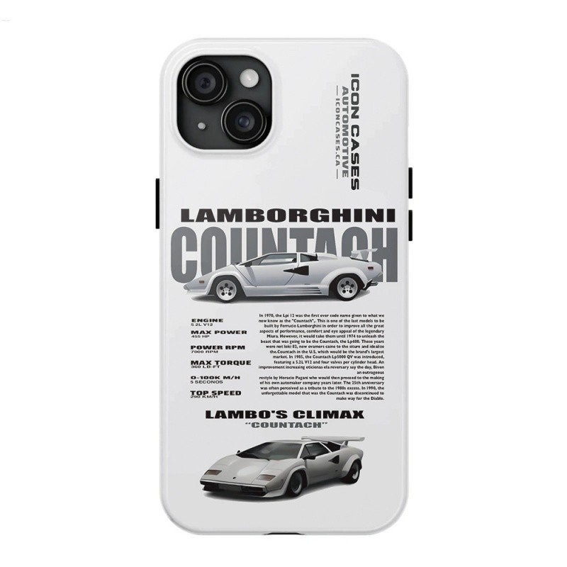 เคสโทรศัพท์มือถือสำหรับ iPhone Lamborghini รุ่นรถ iphone15เคสโทรศัพท์มือถือสองชั้น iphone14/13Pro 12