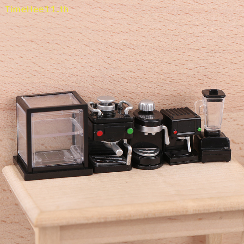 TimeHee 1 ชิ้น Dollhouse Miniature เฟอร์นิเจอร์เครื่องชงกาแฟถ้วยกาแฟจัดเก็บชั้นวางจําลองตุ๊กตาตกแต่ง DIY ของเล่นตุ๊กตา House TH