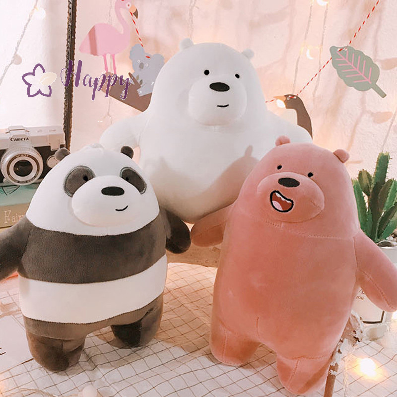 <Happybay>we Are BEARS ตุ๊กตาของเล่นตุ๊กตานุ่ม 9 นิ้ว(25 ซม.) we bare bear ตุ๊กตา Plush ลดราคา