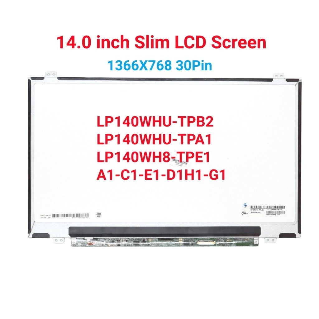 B140xtn02. e b140xtn02.a b140xtn02.4 lp140wh8 tpc1 N140BGE-EA3 E33 EDP 30 พินแผง LCD