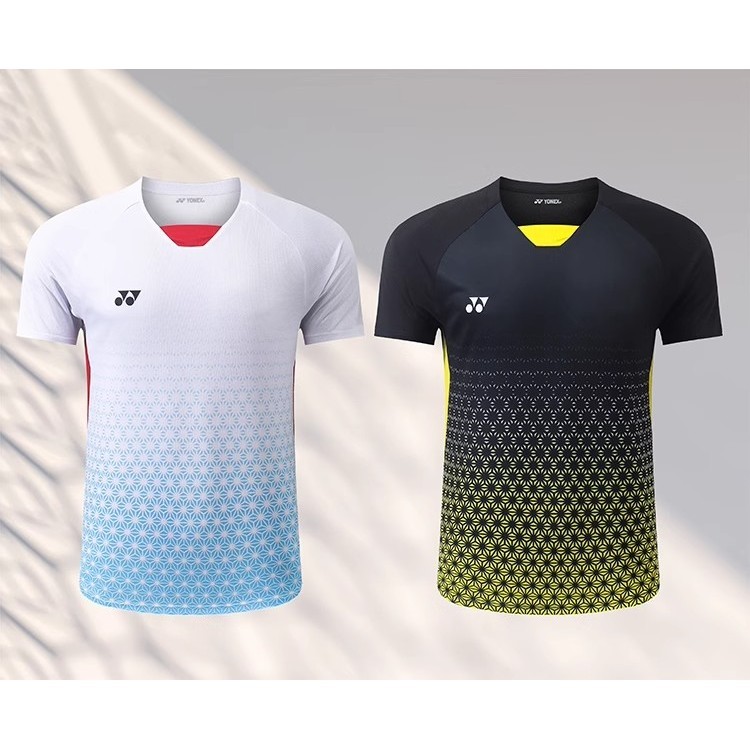 จัดส่งภายใน 48 ชั่วโมง 2024 ฤดูร้อนเสื้อแบดมินตันสไตล์ใหม่เสื้อแข่งมืออาชีพระบายอากาศแห้งเร็วย์