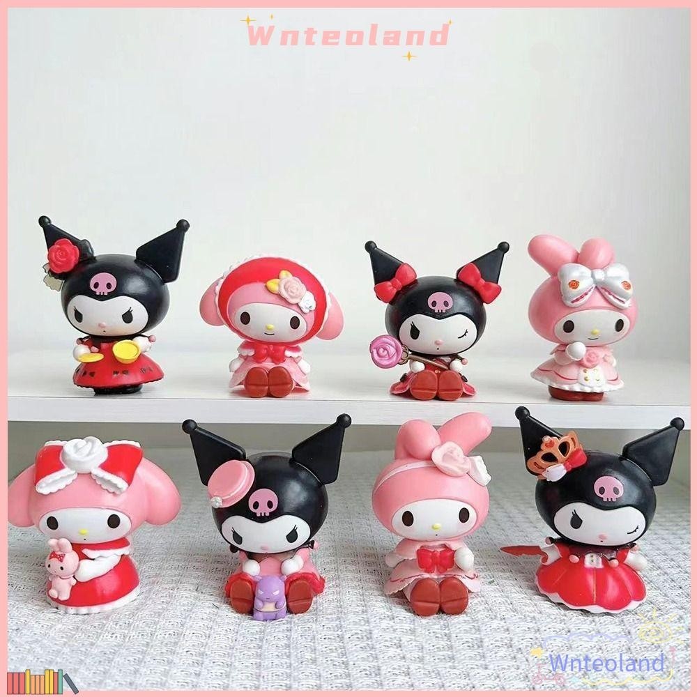 Wnteoland Sanrio Blind Bag, กล่อง Cinnamoroll Kuromi, ตุ๊กตาตัวเลขลึกลับมายเมโลดี้กระเป๋า Guess