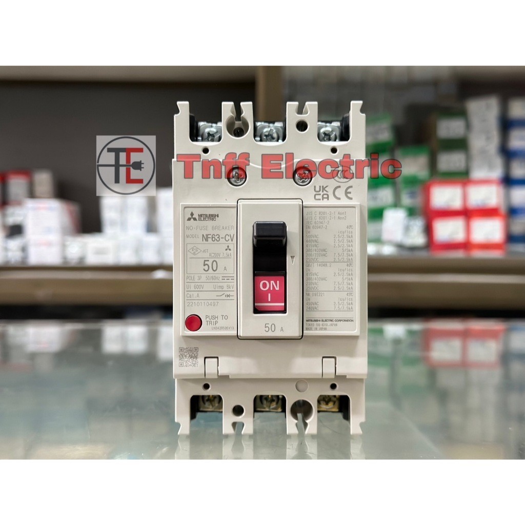 ตัดไฟ Mitsubishi NF63-CV 3P (32A, 40A, 50A, 63A) เซอร์กิต เบรกเกอร์ 3 สาย