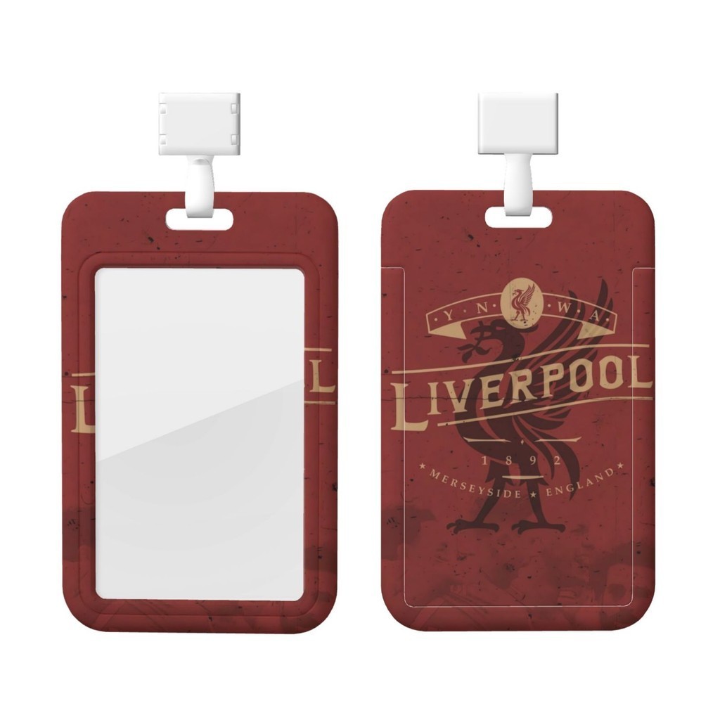 ที่ใส่ป้ายบัตรประจําตัวลิเวอร์พูล Lanyard personalize Card Case ป้ายชื่อ Retractable,ปรับแต่งได้