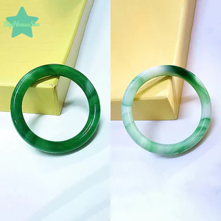 [BigHouseSea] สร้อยข้อมือหยกเทียมสีเขียวผู้หญิงวินเทจรอบสร้อยข้อมือสุภาพสตรีเครื่องประดับของขวัญใหม่