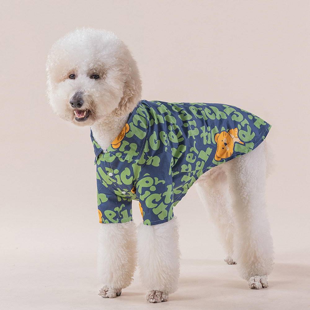 Funkypet เสื้อผ้าสัตว์เลี้ยง Dog Cat เสื้อลายการ์ตูนบาง เสื้อสุนัขขนาดใหญ่ FP-FS-SS