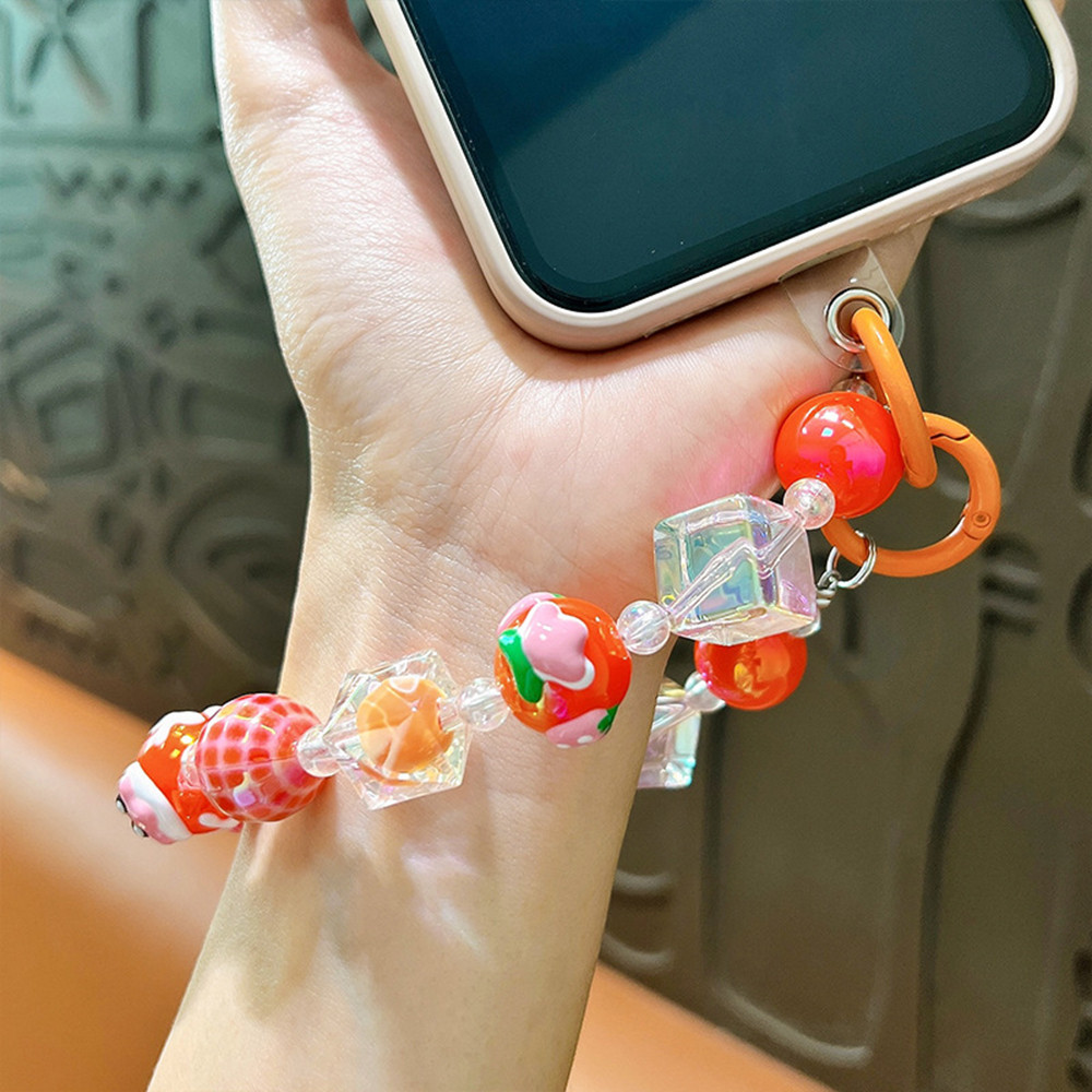 ลูกปัดหลากสีพวงกุญแจโทรศัพท์พวงกุญแจตกแต่งกระเป๋าจี้พวงกุญแจ - รูปที่ 6