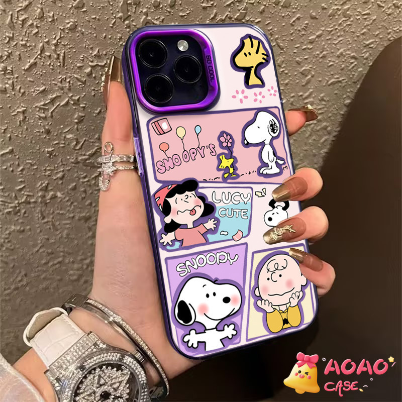 การ์ตูนน่ารัก snoopy นุ่ม เคสไอโฟน 15 13 11 14 12 Pro Max XR 7Plus 8Plus X XS Max 13 7 8 14 15 Plus SE 2020 - รูปที่ 2