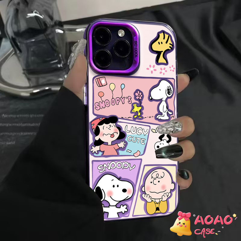 การ์ตูนน่ารัก snoopy นุ่ม เคสไอโฟน 15 13 11 14 12 Pro Max XR 7Plus 8Plus X XS Max 13 7 8 14 15 Plus SE 2020 - รูปที่ 7