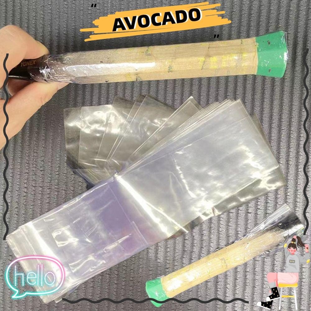Avocar 30/60PCS ฟิล์มป้องกันปิดผนึกพลาสติก, ไม้แบดมินตันโปร่งใสจับท่อหดความร้อน, Creative Antiกันเชื้อราอุปกรณ์กีฬาฝาครอบแบบหดความร้อน