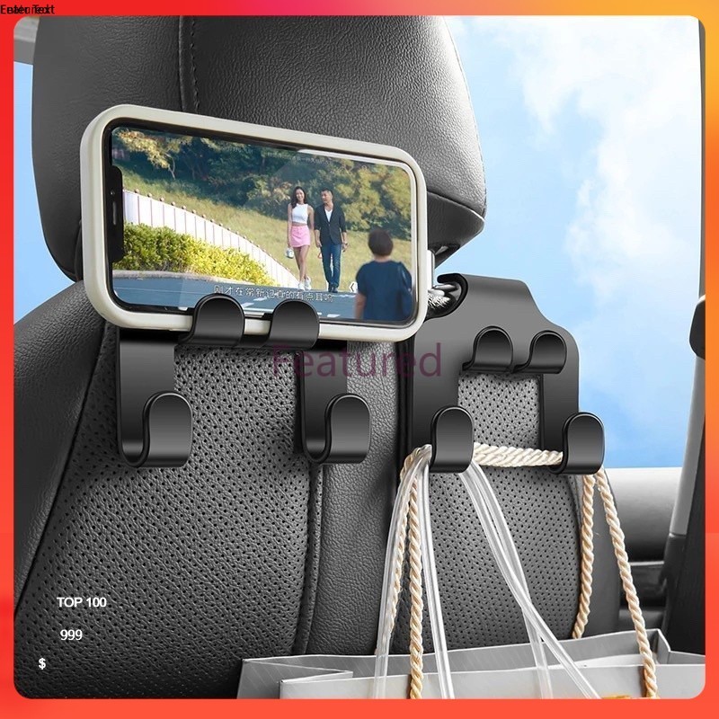 Featured ตะขอเกี่ยวของอเนกประสงค์ในรถ ที่วางมือถือ ที่แขวนของในรถ ตะขอแขวนของในรถ ตะขอแขวนหลังเบาะ