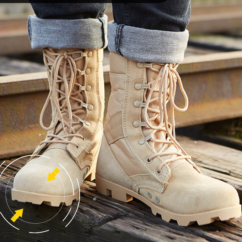 รองเท้าทหาร รองเท้าคอมแบท มีซิป เดินป่า จังเกิ้ล คอมแบทรองเท้าบูทมาร์ตินลําลอง