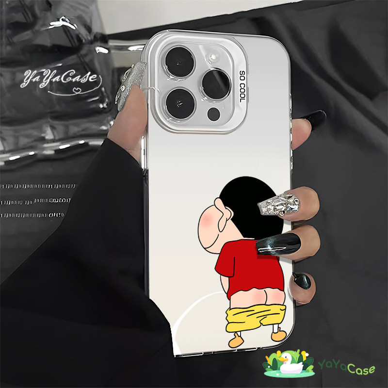 สำหรับ iPhone11 13 Cute Case For เคสไอโฟน14 15 12 Pro Max X XR XS MAX 7 8 Plus Funny XiaoxinModel สไตล์ขั้นสูงสีเงินเคส