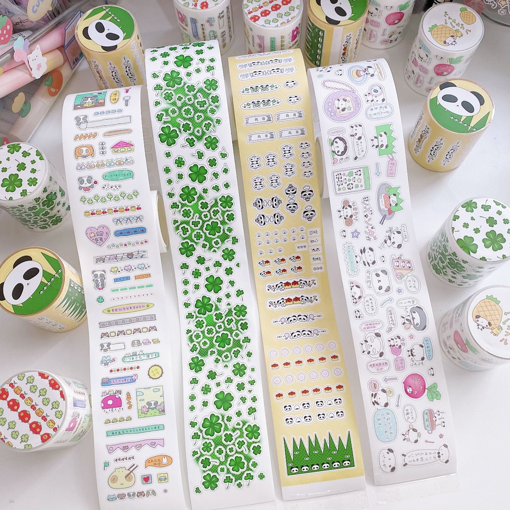 สติ๊กเกอร์ม้วน Graffiti Four-leaf Clover Handbook Sticker Original Handbook Material diy