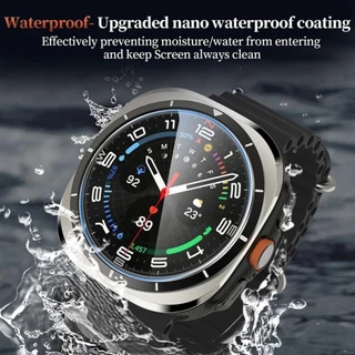กระจกนิรภัยสําหรับ Samsung Galaxy Watch 9Ultra 47 มม. FE 6 5 4 8 9 40 มม.44 มม.ป้องกันหน้าจอพร้อมอัตโนมัติชุดกรอบฟิล์มใส