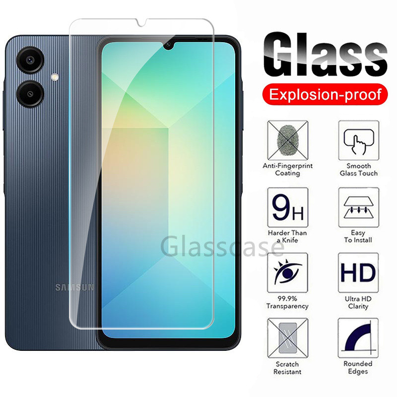 2 ชิ้นป้องกันสําหรับ Samsung Galaxy A06 s A06s A16 A26 A36 A56 06 A 06s 16 26 36 A 56 2024 9H ป้องกันหน้าจอกระจกนิรภัยป้องกันฟิล์มแก้วฟิล์มด้านหน้า