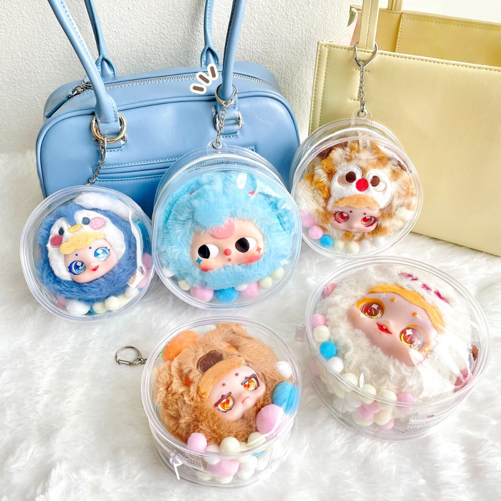 จัดส่งภายใน 1 วัน Baby Three Crybaby Powerpuff ถุงใส ถุงเก็บของ พวงกุญแจ กระเป๋าใสพวงกุญแจ กัน Baby Three V2 V3 V4