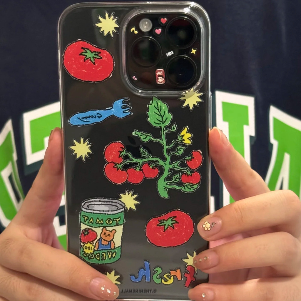 Creative Tomato Tree เหมาะสําหรับ Apple 15/14/13promax เคสโทรศัพท์ 12/11 Shock-proof xr/xs Soft Case 7/8plus เคสโทรศัพท์