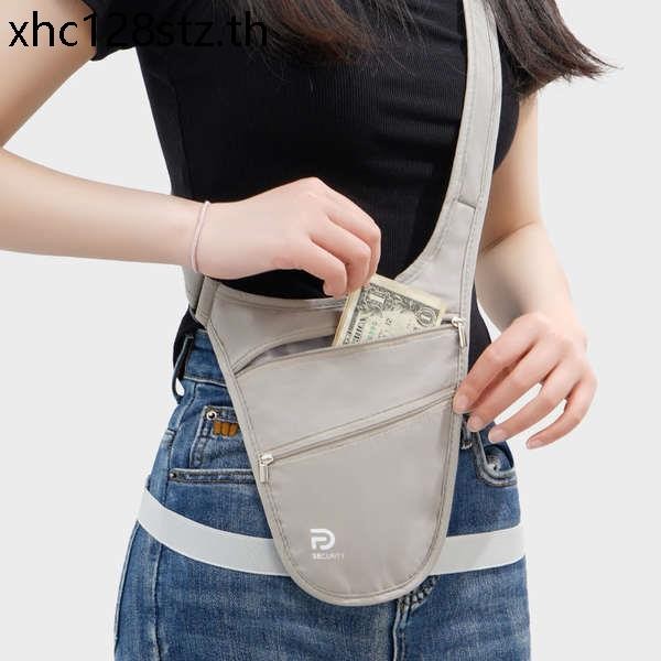 กระเป๋าป้องกันการโจรกรรม กระเป๋าคาดเอวกระชับยุโรปป้องกันการโจรกรรมที่มองไม่เห็นต่างประเทศเดินทางหนังสือเดินทางข้ามร่างกายกระเป๋าผู้ชายผู้หญิงใต้วงแขน