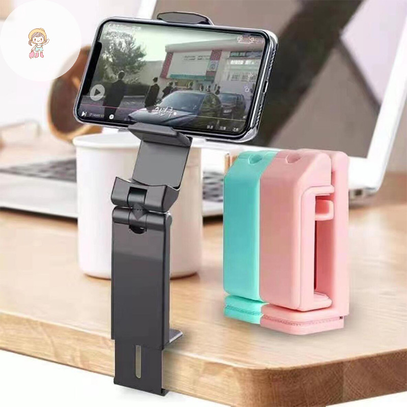 Fot 1PC ขาตั้งเดินทางแบบพกพาเครื่องบินที่วางโทรศัพท์โต๊ะเที่ยวบินพับได้ปรับหมุนได้ Selfie Holding ขาตั้งที่นั่งสนับสนุน TH