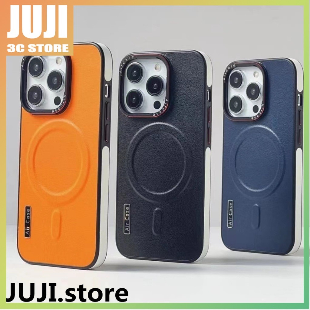หนังเคสโทรศัพท์แม่เหล็กสําหรับiphone 16 PRO MAX 12 13 14 15 PRO MAXกรณีป้องกันลายนิ้วมือFullcover Hard Case