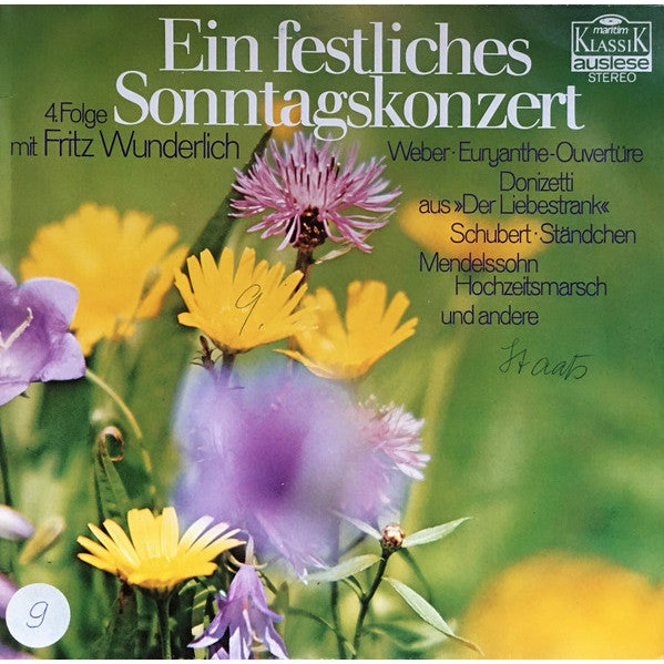 Fritz Wunderlich - Ein Festliches Sonntagskonzert - 4. Folge (Vinyl) (VG+)