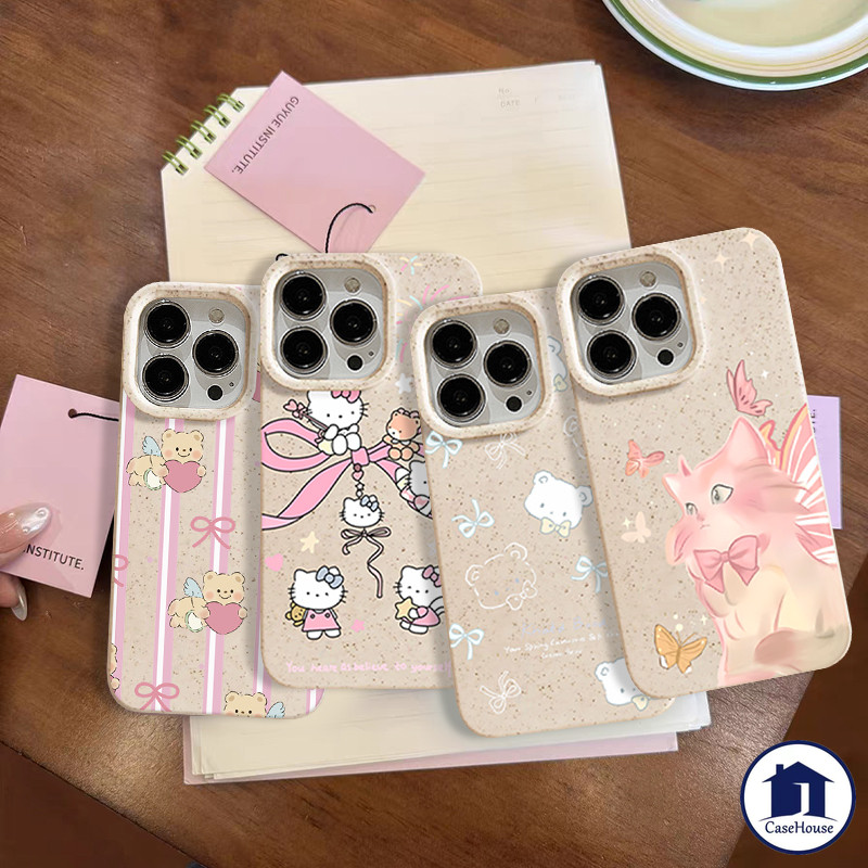 ซอฟท์เคสหมีโบว์เนยสุดน่ารักสำหรับ infinix Spark GO 10 Pro 20 Pro 2024 Hot 40i 30i 30 20 Play Smart 8 7 5 Note 30 Pro 12